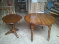 guéridon et table porte-feuille